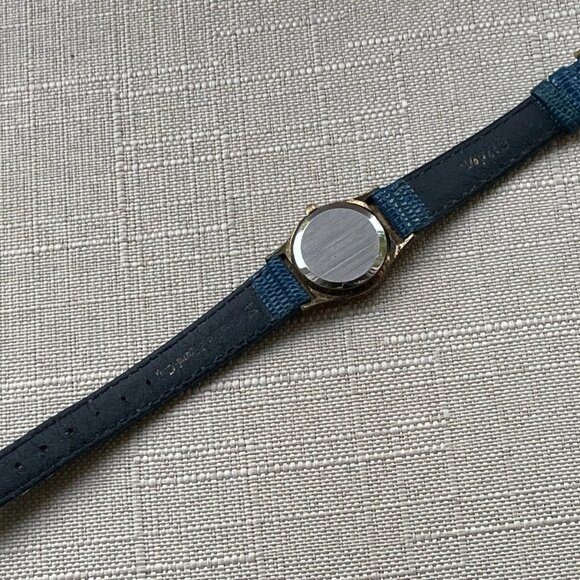 Vintage Triumph Ladies Wristwatch Blue Leather Band Japan Movement Analog Watch main image 8